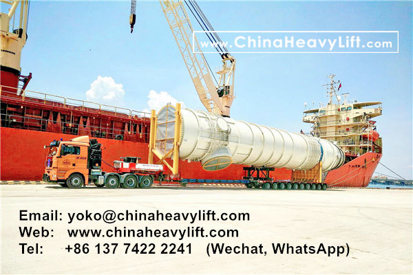 CHINA HEAVY LIFT manufacture 10 axle Hydraulic Lowbed Trailer for Wind Tower Section transportation in Haiphong Vietnam, www.chinaheavylift.com