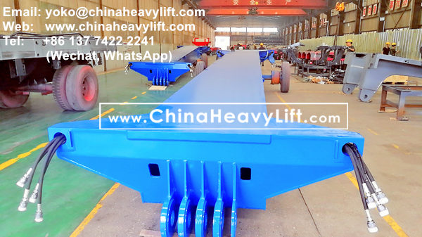 CHINA HEAVY LIFT manufacture Extendable spacer, Telescopic beam for Goldhofer Modular Trailer, www.chinaheavylift.com