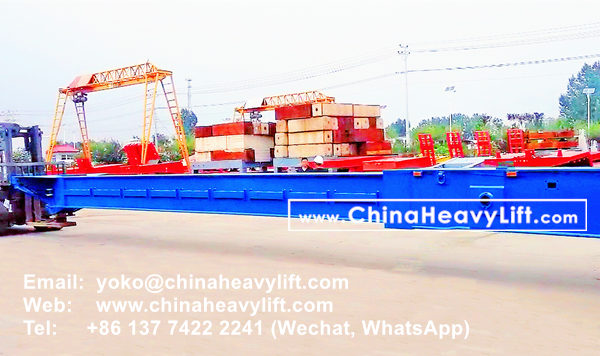 CHINA HEAVY LIFT manufacture Extendable spacer, Telescopic beam for Goldhofer Modular Trailer, www.chinaheavylift.com
