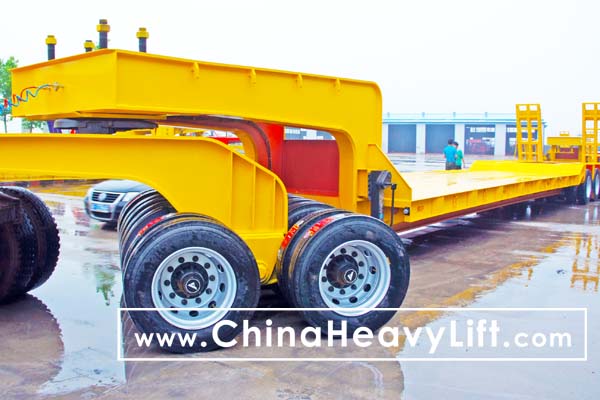 CHINA HEAVY LIFT Lowbed Trailer with Front Swing Dolly Trailer, www.chinaheavylift.com