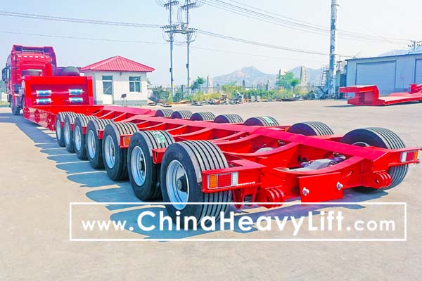 CHINA HEAVY LIFT manufacture telescopic extendable Wind Tower Trailer, www.chinaheavylift.com