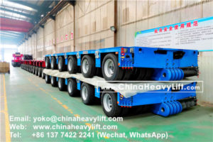 12 axle lines Modular Trailer hydraulic multi axle to Malaysia, compatible Goldhofer