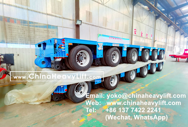 CHINAHEAVYLIFT manufacture 12 axle lines Modular Trailer hydraulic multi axle to Malaysia compatible Goldhofer, www.chinaheavylift.com