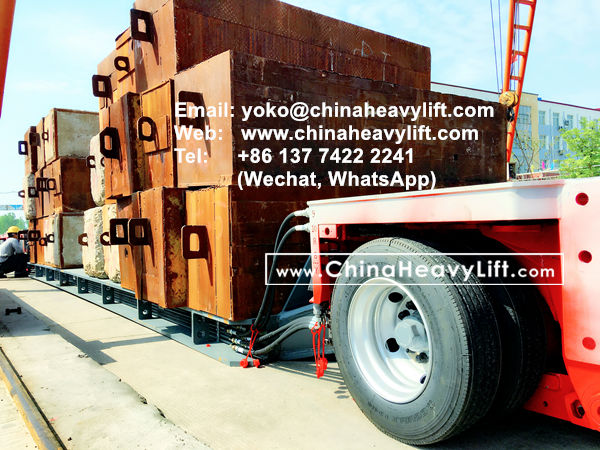 CHINA HEAVY LIFT manufacture 120 ton Drop Deck with Integrated hydraulic jacks and Drive-on deck with climbing ramps, www.chinaheavylift.com