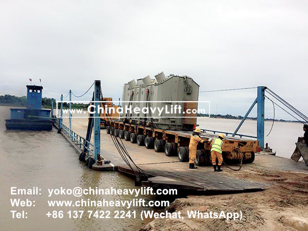 CHINA HEAVY LIFT manufacture 140 axle line Modular Trailer and Drop Deck Spacer wind blade adapter compatible Goldhofer for Thailand, www.chinaheavylift.com