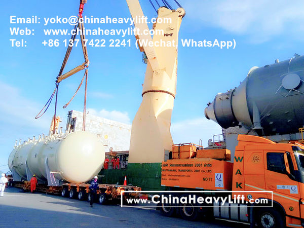 CHINA HEAVY LIFT manufacture 140 axle line Modular Trailer and Drop Deck Spacer wind blade adapter compatible Goldhofer for Thailand, www.chinaheavylift.com