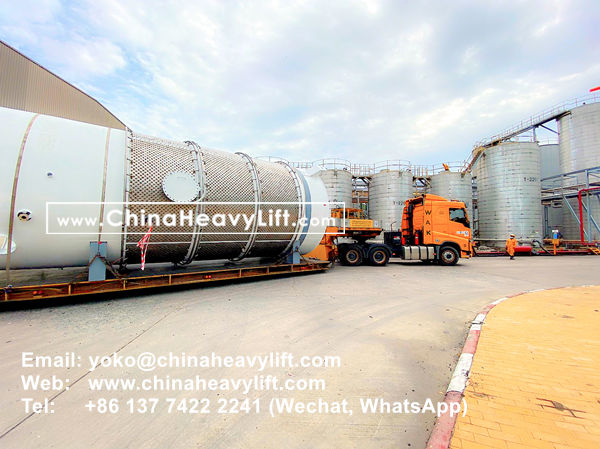 CHINA HEAVY LIFT manufacture 140 axle line Modular Trailer and Drop Deck Spacer wind blade adapter compatible Goldhofer for Thailand, www.chinaheavylift.com