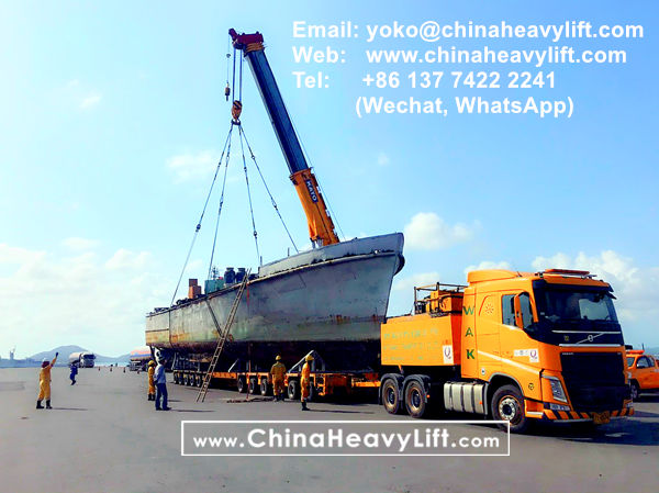 CHINA HEAVY LIFT manufacture 140 axle line Modular Trailer and Drop Deck Spacer wind blade adapter compatible Goldhofer for Thailand, www.chinaheavylift.com