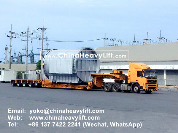 CHINA HEAVY LIFT manufacture 140 axle line Modular Trailer and Drop Deck Spacer wind blade adapter compatible Goldhofer for Thailand, www.chinaheavylift.com