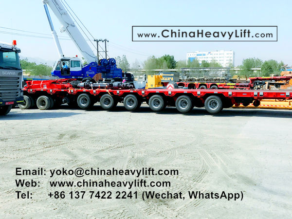 CHINAHEAVYLIFT manufacture 20 axle lines Modular Trailers multi axle and 10 axle extendable hydraulic lowbed trailer to OMAN compatible Goldhofer, www.chinaheavylift.com