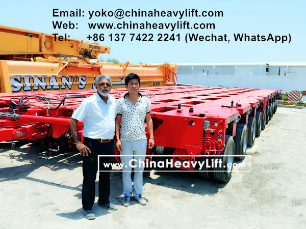 CHINAHEAVYLIFT manufacture 20 axle lines Modular Trailers multi axle and 10 axle extendable hydraulic lowbed trailer to OMAN compatible Goldhofer, www.chinaheavylift.com