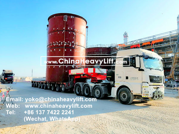 CHINAHEAVYLIFT manufacture 20 axle lines Modular Trailers multi axle and 10 axle extendable hydraulic lowbed trailer to OMAN compatible Goldhofer, www.chinaheavylift.com