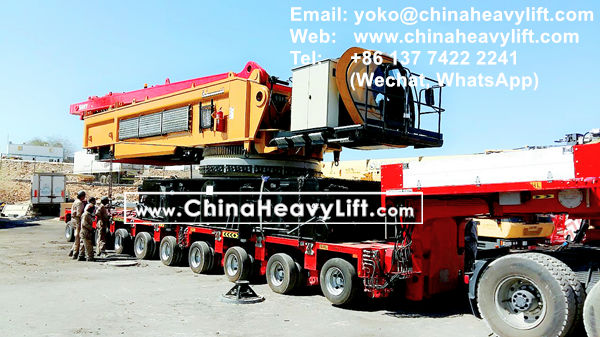 CHINAHEAVYLIFT manufacture 20 axle lines Modular Trailers multi axle and 10 axle extendable hydraulic lowbed trailer to OMAN compatible Goldhofer, www.chinaheavylift.com