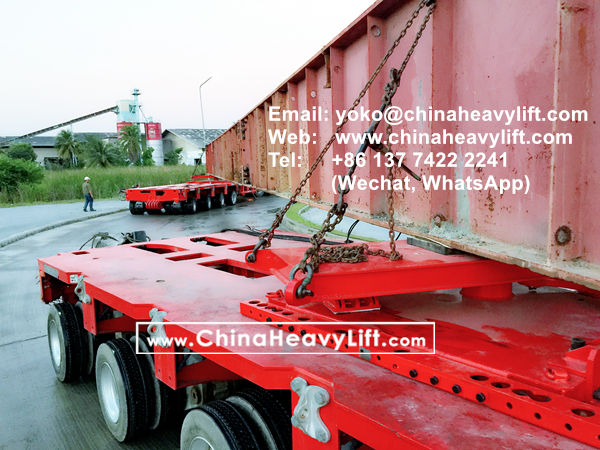 CHINA HEAVY LIFT manufacture 200 ton TurnTable Long-load Swivel Bolster for 66 axle lines Modular Trailers in Thailand compatible Goldhofer, www.chinaheavylift.com