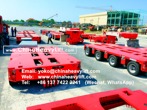 CHINA HEAVY LIFT manufacture 200 ton TurnTable Long-load Swivel Bolster for 66 axle lines Modular Trailers in Thailand compatible Goldhofer, www.chinaheavylift.com