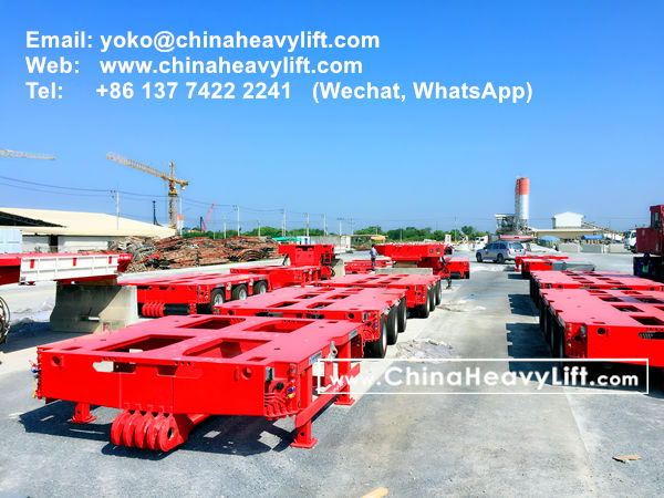 CHINA HEAVY LIFT manufacture 200 ton TurnTable Long-load Swivel Bolster for 66 axle lines Modular Trailers in Thailand compatible Goldhofer, www.chinaheavylift.com