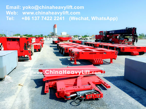 CHINA HEAVY LIFT manufacture 200 ton TurnTable Long-load Swivel Bolster for 66 axle lines Modular Trailers in Thailand compatible Goldhofer, www.chinaheavylift.com