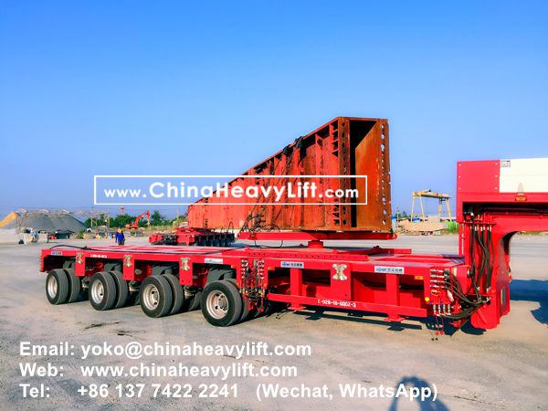 CHINA HEAVY LIFT manufacture 200 ton TurnTable Long-load Swivel Bolster for 66 axle lines Modular Trailers in Thailand compatible Goldhofer, www.chinaheavylift.com