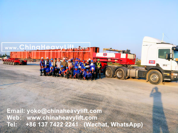 CHINA HEAVY LIFT manufacture 200 ton TurnTable Long-load Swivel Bolster for 66 axle lines Modular Trailers in Thailand compatible Goldhofer, www.chinaheavylift.com