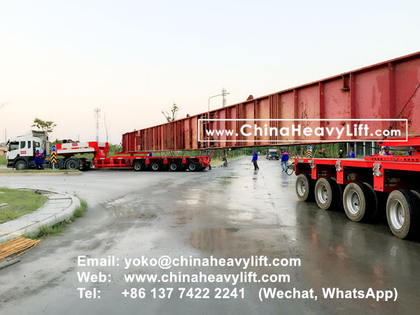 CHINA HEAVY LIFT manufacture 200 ton TurnTable Long-load Swivel Bolster for 66 axle lines Modular Trailers in Thailand compatible Goldhofer, www.chinaheavylift.com