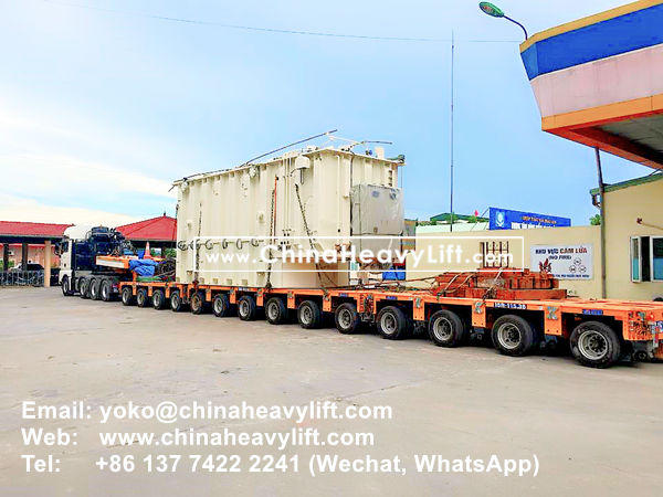 CHINA HEAVY LIFT manufacture 30 axle line Modular Trailer hydraulic multi axle compatible Goldhofer for Vietnam, www.chinaheavylift.com