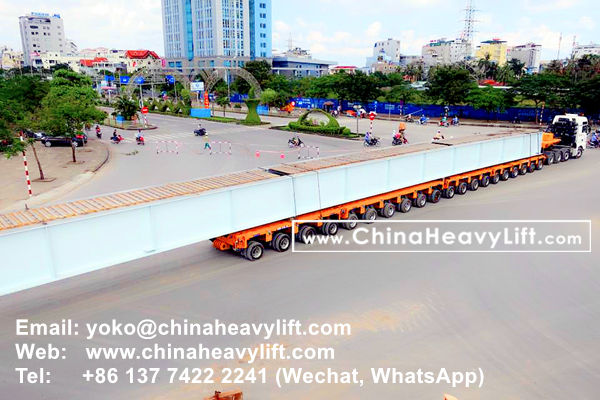 CHINA HEAVY LIFT manufacture 30 axle line Modular Trailer hydraulic multi axle compatible Goldhofer for Vietnam, www.chinaheavylift.com