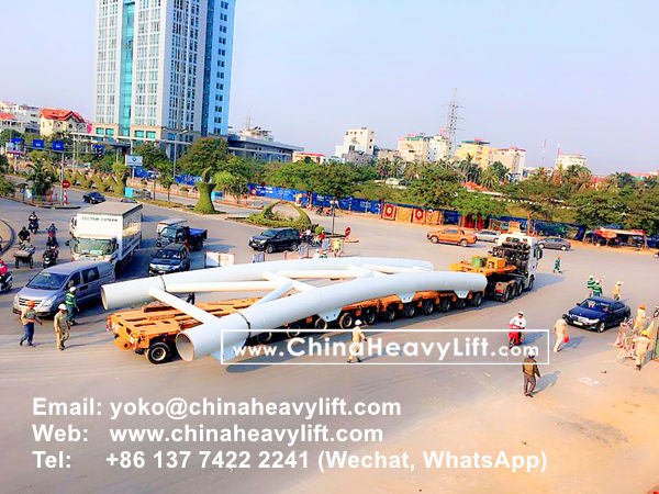 CHINA HEAVY LIFT manufacture 30 axle line Modular Trailer hydraulic multi axle compatible Goldhofer for Vietnam, www.chinaheavylift.com