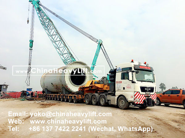 CHINA HEAVY LIFT manufacture 30 axle line Modular Trailer hydraulic multi axle compatible Goldhofer for Vietnam, www.chinaheavylift.com