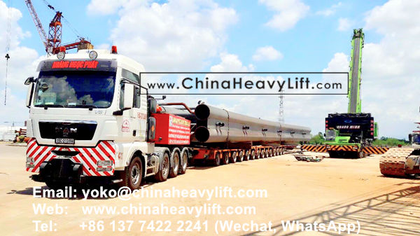 CHINA HEAVY LIFT manufacture 30 axle line Modular Trailer hydraulic multi axle compatible Goldhofer for Vietnam, www.chinaheavylift.com