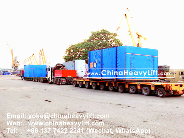 CHINA HEAVY LIFT manufacture 30 axle line Modular Trailer hydraulic multi axle compatible Goldhofer for Vietnam, www.chinaheavylift.com