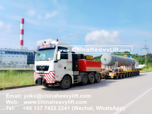 CHINA HEAVY LIFT manufacture 30 axle line Modular Trailer hydraulic multi axle compatible Goldhofer for Vietnam, www.chinaheavylift.com