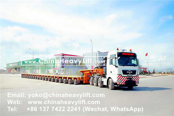 CHINA HEAVY LIFT manufacture 30 axle line Modular Trailer hydraulic multi axle compatible Goldhofer for Vietnam, www.chinaheavylift.com