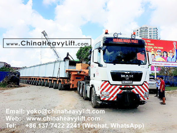 CHINA HEAVY LIFT manufacture 30 axle line Modular Trailer hydraulic multi axle compatible Goldhofer for Vietnam, www.chinaheavylift.com