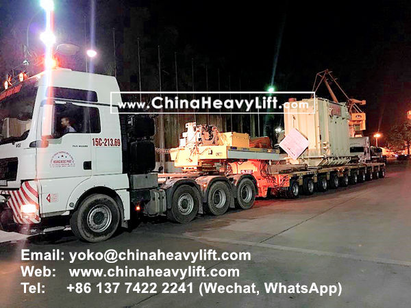 CHINA HEAVY LIFT manufacture 30 axle line Modular Trailer hydraulic multi axle compatible Goldhofer for Vietnam, www.chinaheavylift.com