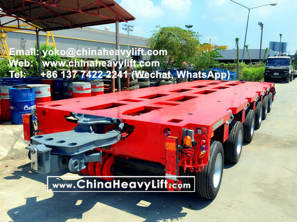 CHINAHEAVYLIFT manufacture 36 axle lines Modular Trailers multi axle for Thailand compatible Goldhofer, www.chinaheavylift.com