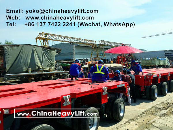 CHINAHEAVYLIFT manufacture 36 axle lines Modular Trailers multi axle for Thailand compatible Goldhofer, www.chinaheavylift.com