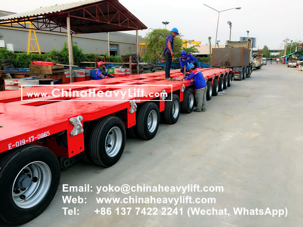 CHINAHEAVYLIFT manufacture 36 axle lines Modular Trailers multi axle for Thailand compatible Goldhofer, www.chinaheavylift.com