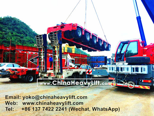 CHINAHEAVYLIFT manufacture 36 axle lines Modular Trailers multi axle for Thailand compatible Goldhofer, www.chinaheavylift.com