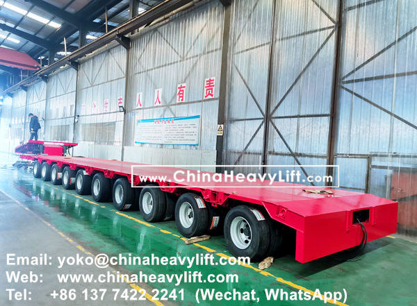 CHINA HEAVY LIFT manufacture 3 units 10 axle extendable hydraulic lowbed trailer for wind power transportation in Haiphong Vietnam, www.chinaheavylift.com