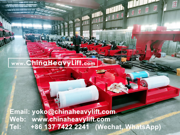 CHINA HEAVY LIFT manufacture 3 units 10 axle extendable hydraulic lowbed trailer for wind power transportation in Haiphong Vietnam, www.chinaheavylift.com