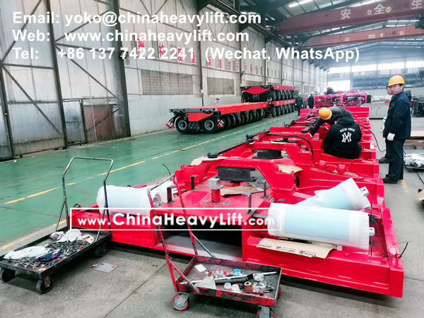 CHINA HEAVY LIFT manufacture 3 units 10 axle extendable hydraulic lowbed trailer for wind power transportation in Haiphong Vietnam, www.chinaheavylift.com