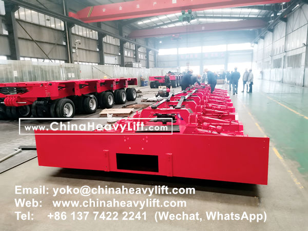 CHINA HEAVY LIFT manufacture 3 units 10 axle extendable hydraulic lowbed trailer for wind power transportation in Haiphong Vietnam, www.chinaheavylift.com