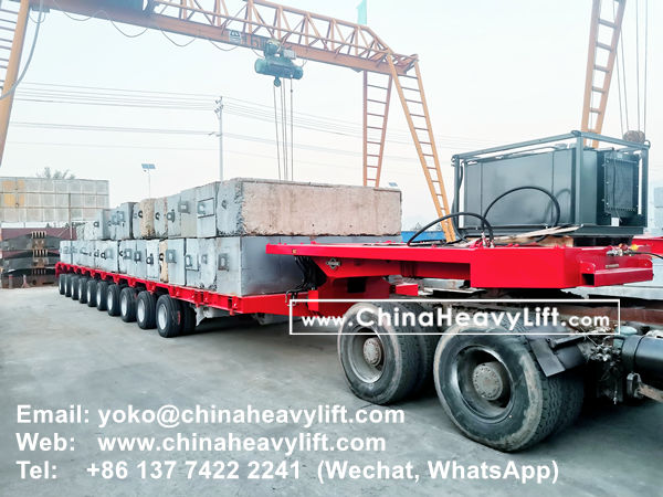 CHINA HEAVY LIFT manufacture 3 units 10 axle extendable hydraulic lowbed trailer for wind power transportation in Haiphong Vietnam, www.chinaheavylift.com