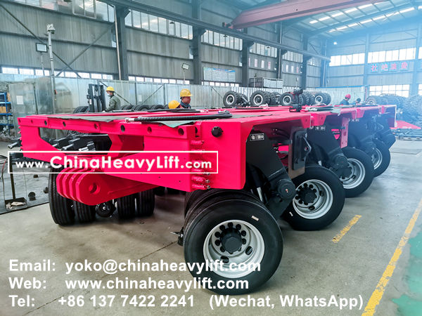 CHINA HEAVY LIFT manufacture 48 axle lines heavy duty modular trailers hydraulic multi axles and Spacers to Mexico, www.chinaheavylift.com