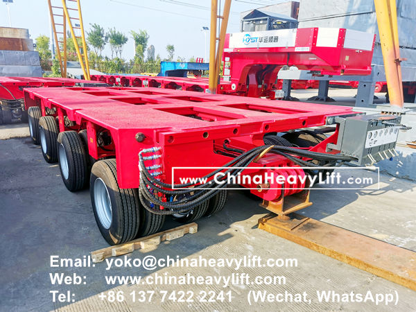 CHINA HEAVY LIFT manufacture 48 axle lines heavy duty modular trailers hydraulic multi axles and Spacers to Mexico, www.chinaheavylift.com