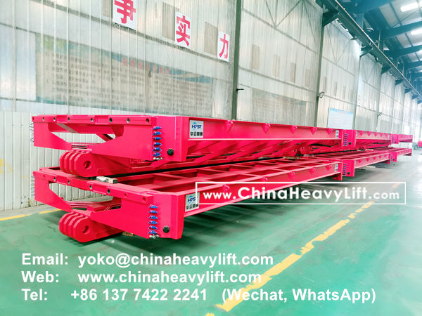 CHINA HEAVY LIFT manufacture 48 axle lines heavy duty modular trailers hydraulic multi axles and Spacers to Mexico, www.chinaheavylift.com