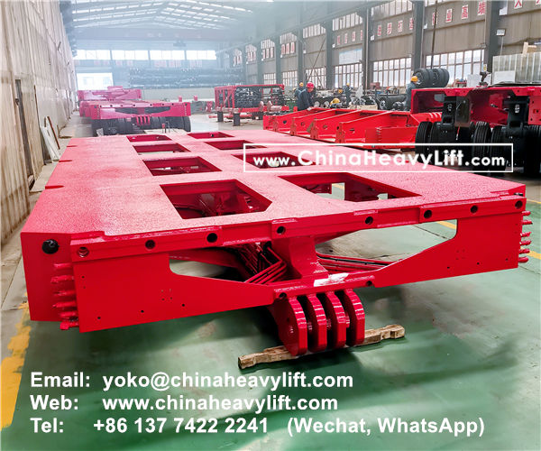 CHINA HEAVY LIFT manufacture 48 axle lines heavy duty modular trailers hydraulic multi axles and Spacers to Mexico, www.chinaheavylift.com