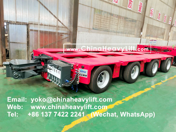 CHINA HEAVY LIFT manufacture 48 axle lines heavy duty modular trailers hydraulic multi axles and Spacers to Mexico, www.chinaheavylift.com