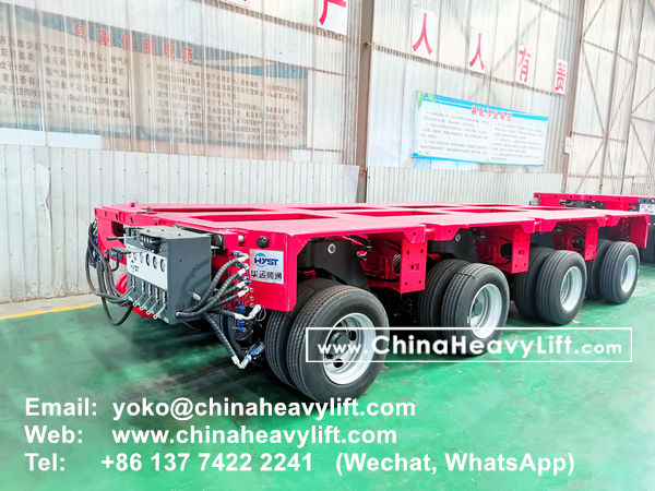 CHINA HEAVY LIFT manufacture 48 axle lines heavy duty modular trailers hydraulic multi axles and Spacers to Mexico, www.chinaheavylift.com