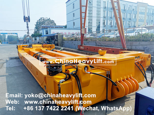 CHINA HEAVY LIFT manufacture 50 axle line modular trailer, extendable Vessel Bridge, Gooseneck, compatible Goldhofer to Manila Philippines, www.chinaheavylift.com